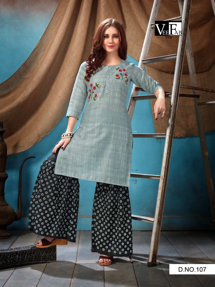 Style In Cotton Satin Kurti Clothing Set Style In Cotton Satin Kurti Clothing Set